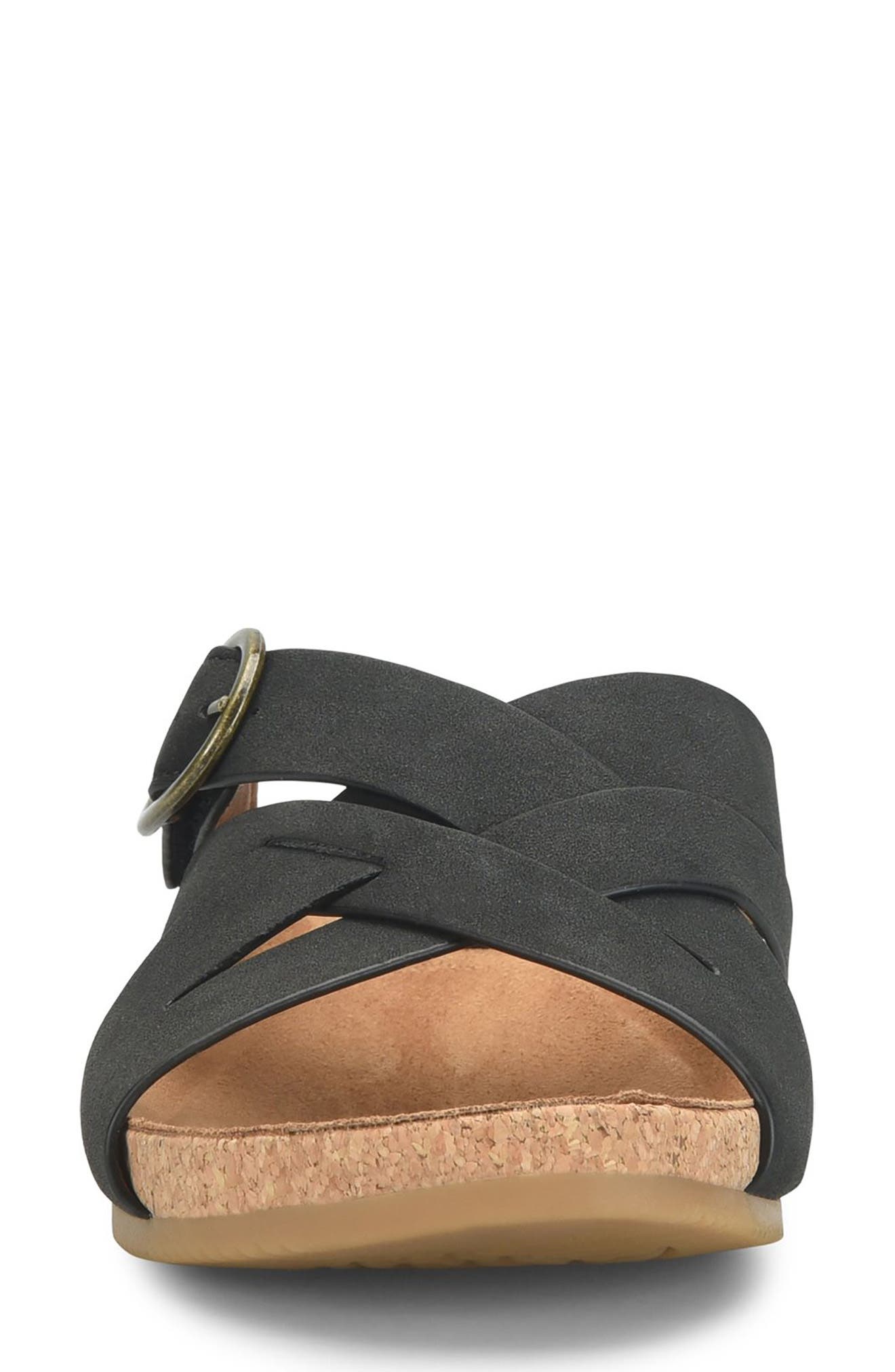 EUROSOFT Grainger Wedge Slide Sandal, Alternate, color, Black