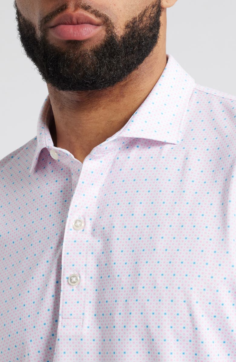 johnnie-O Maxim Dot Print PREP-FORMANCE Golf Polo, Alternate, color, Porto Pink