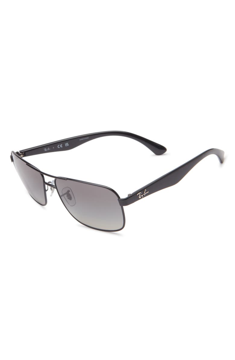 Ray-Ban 59mm Aviator Sunglasses, Alternate, color, Black