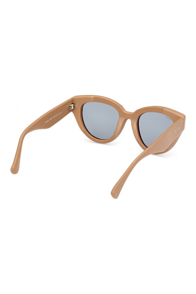 Glimpse 50mm Polarized Cat Eye Sunglasses, Alternate, color, MATTE CAMEL / GREEN LENSES