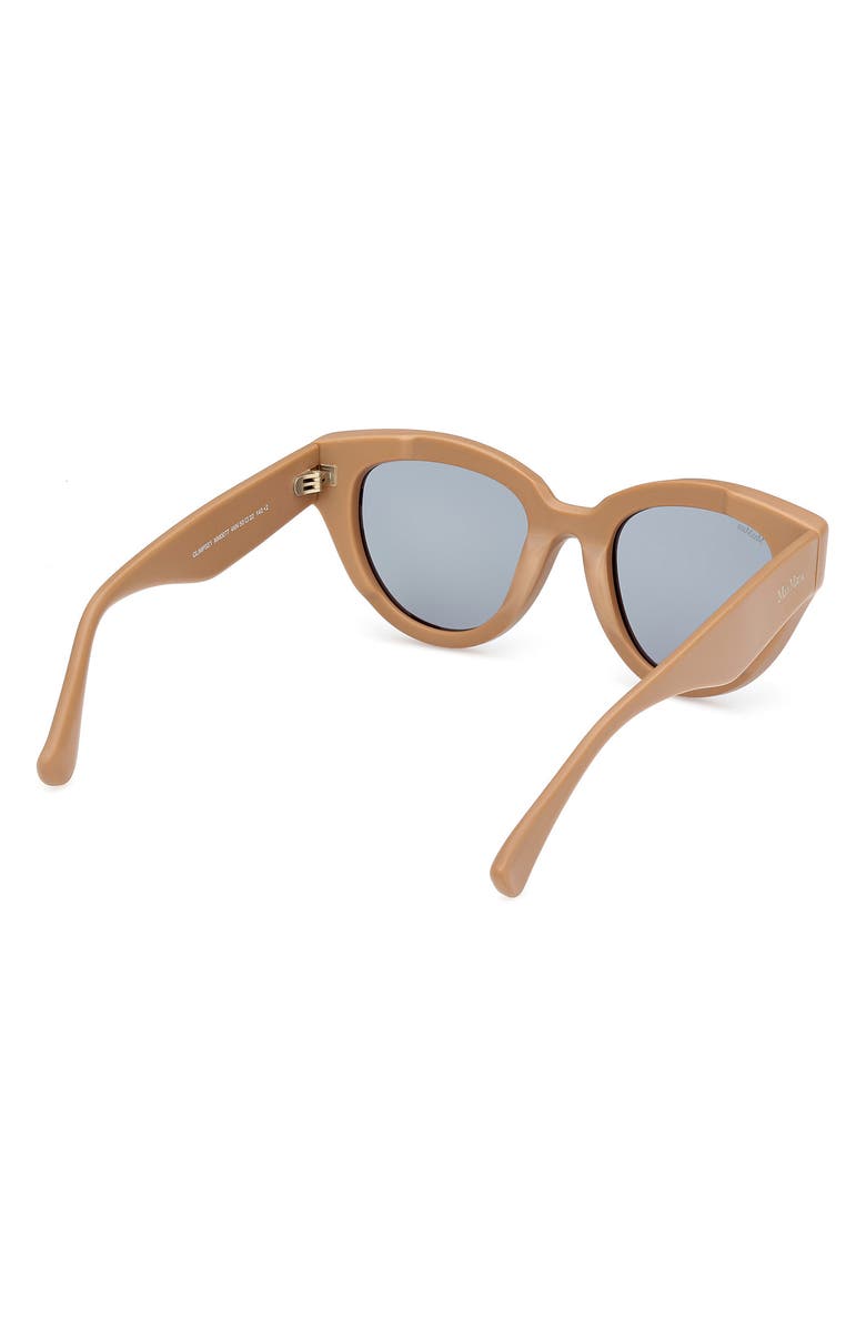 Max Mara Glimpse 50mm Polarized Cat Eye Sunglasses, Alternate, color, Matte Camel / Green Lenses