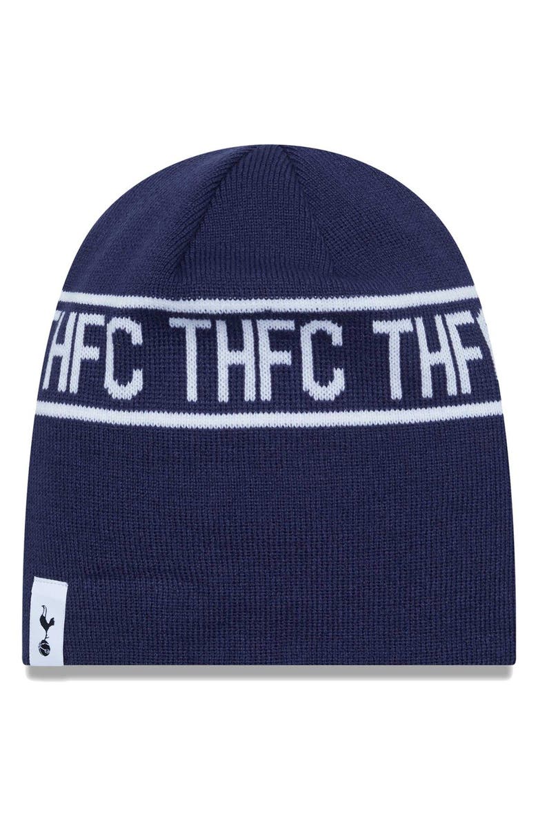 New Era Men's New Era Navy Tottenham Hotspur Wordmark Skull Knit Hat, Main, color, Navy