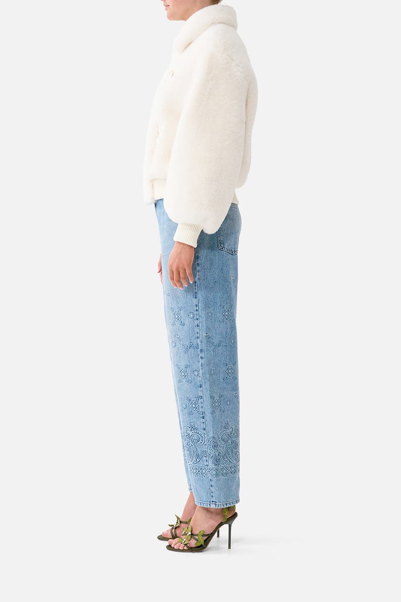 Faux Fur Bomber With Pocket Details, Alternate, color, Midsummer Masterpiece