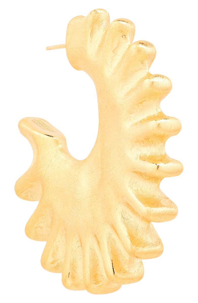 Jacquemus Les Creoles Hippocampe Hoop Earrings, Alternate, color, Gold 280