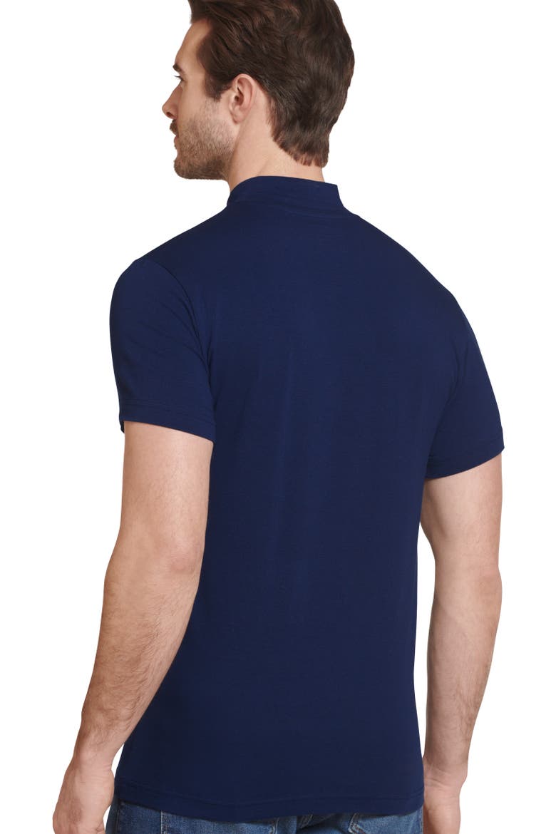 Men's Cotton Stretch Mock Neck Tee, Alternate, color, Just Past Midnight