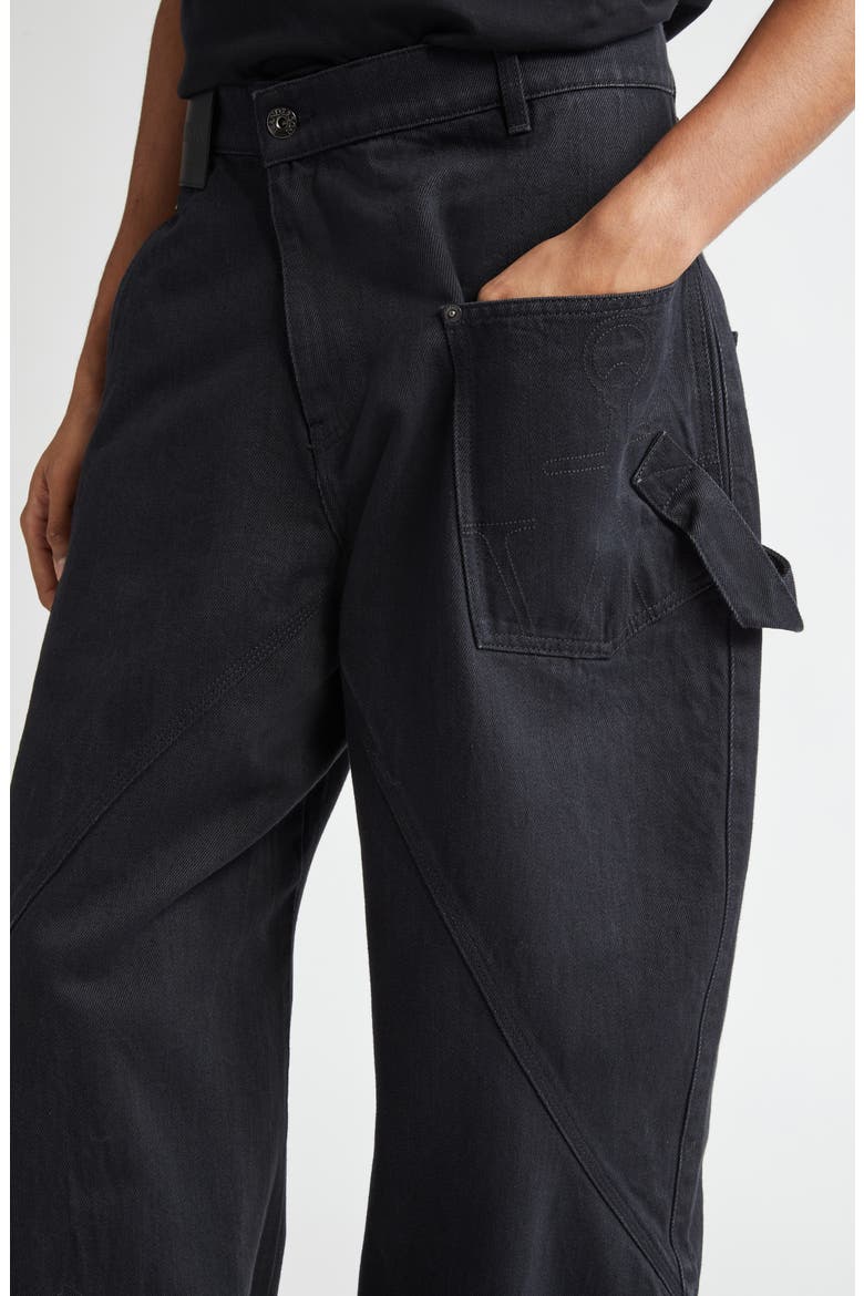 Twisted Workwear Jeans, Alternate, color, BLACK