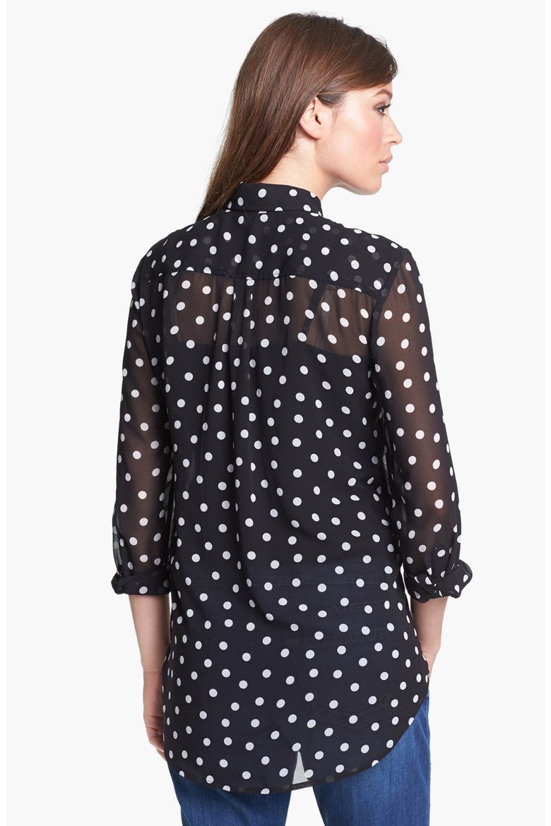 'Playful Polka Dots' Shirt, Alternate, color, RICH BLACK