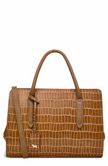 Liverpool Street Croc Embossed Medium Tote Bag