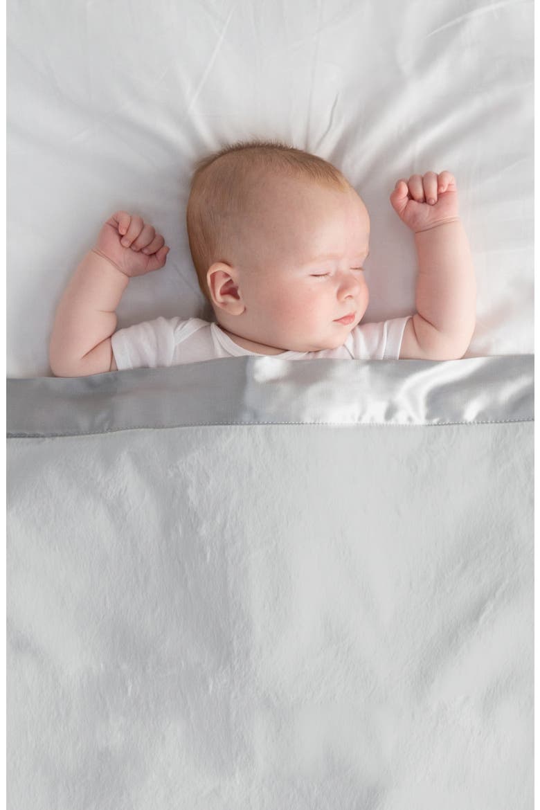 Luxe Baby Blanket, Alternate, color, SILVER