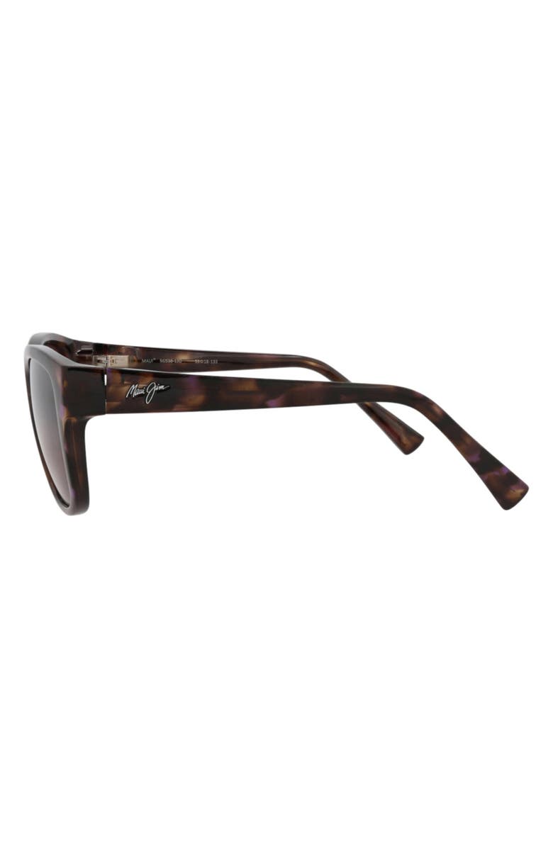 Maui Jim 53mm Square Polarized Sunglasses, Alternate, color, Tortoise Tortoise Rose