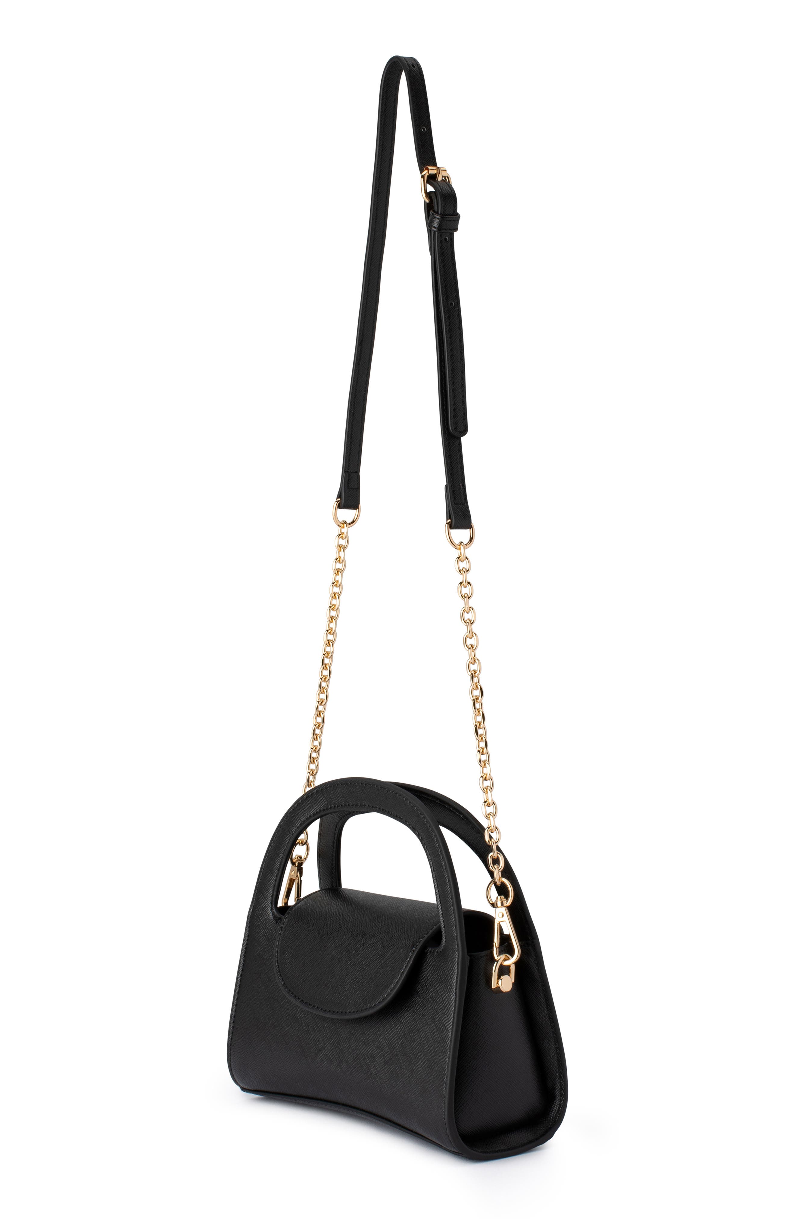 Olga Berg Ivy Curved Top Handle Bag, Alternate, color, 