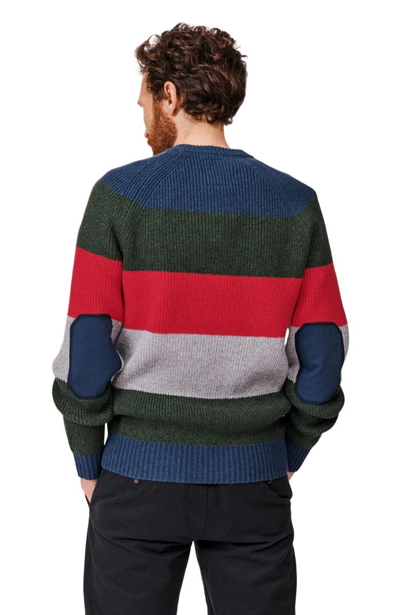 Aubin Pitt Block Stripe Crew Neck Sweater, Alternate, color, Block Stripe