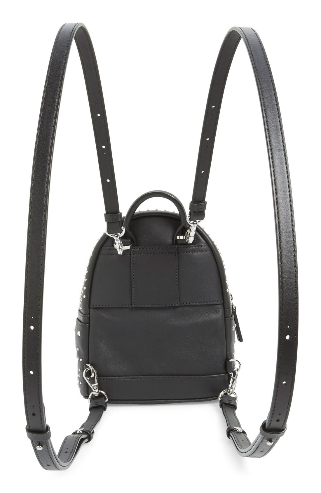 MCM 'X-Mini Stark - Bebe Boo' Studded Leather Backpack, Alternate, color, 