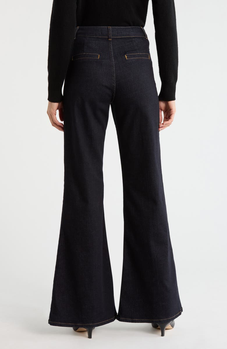 Reiss Ria High Waist Flared Jeans, Alternate, color, Dark Blue