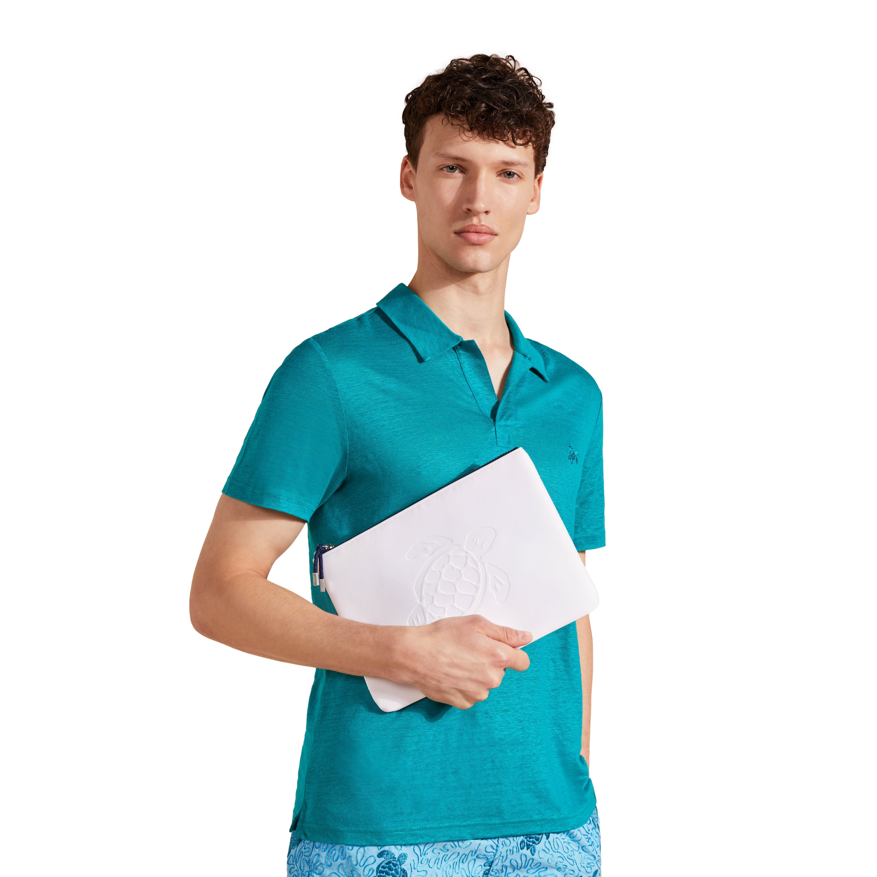 Vilebrequin Neoprene Pouch Solid, Alternate, color, Blanc