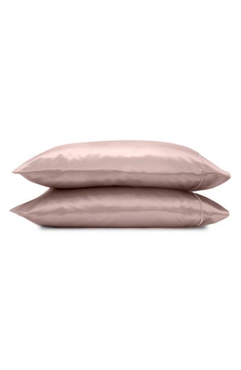 Martex Set Of 2 Elegance Satin Pillowcases In Rose Gold