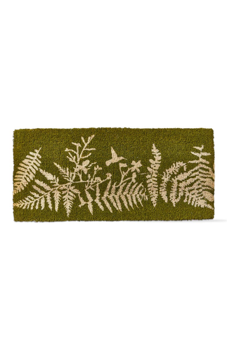 tag Fern Meadow Coir Mat Natural Doorway Welcome Mat, Main, color, Green