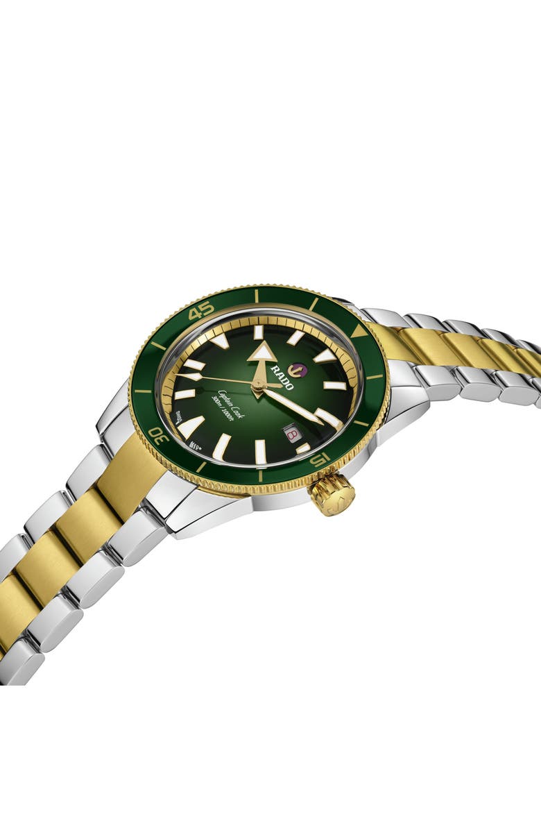 RADO Captain Cook Automatic Bracelet Watch, 42mm, Alternate, color, Green
