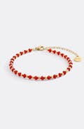 Mint & Lily Birthstone and Gold Bead Bracelet