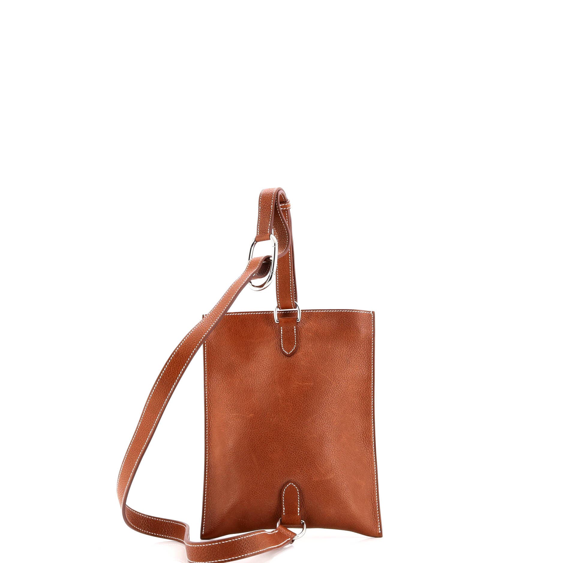 Pre-Owned Hermes Pochenplus Sling Wallet Leather, Alternate, color, Fauve