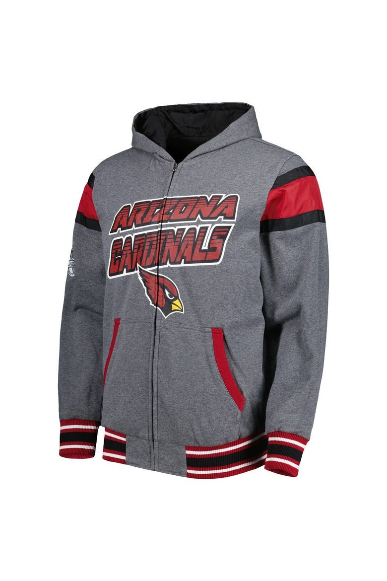 Men's G-III Sports by Carl Banks Cardinal/Gray Arizona Cardinals Extreme Full Back Reversible Hoodie Full-Zip Jacket, Alternate, color, Cardinal