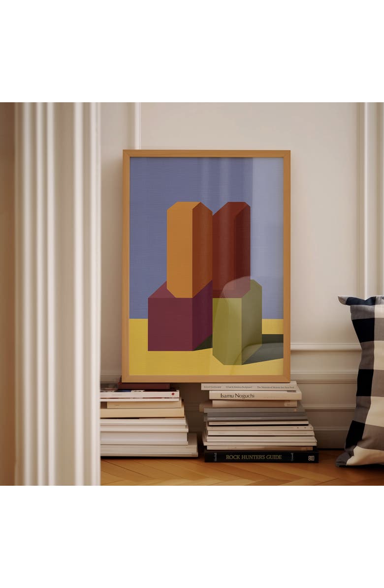 Forma Art Studio Form and Structure No. 09 Geometric Abstract Art Print, Alternate, color, Black Frame - 30X40