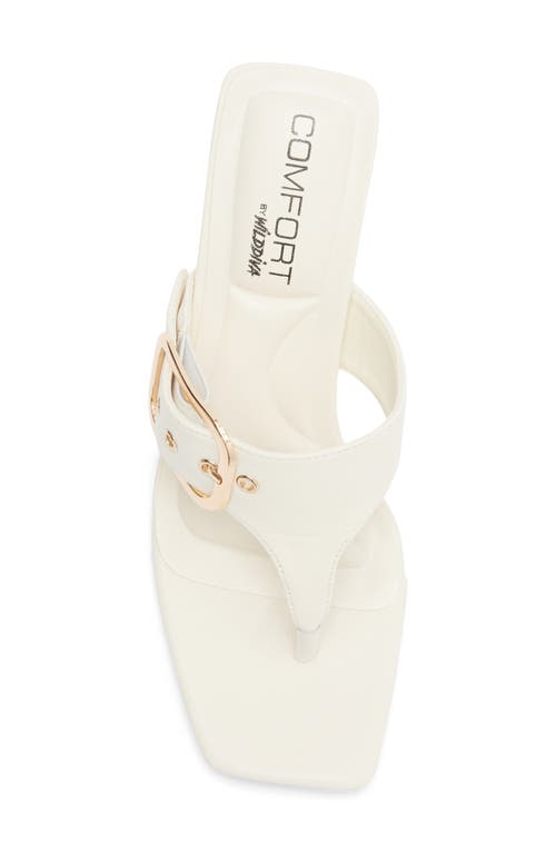 Wild Diva Lounge Merasa Heeled Slide Sandal In Gray