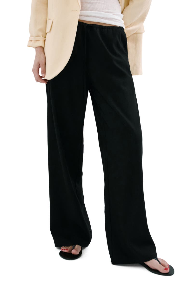 Drawstring Pants, Main, color, BLACK