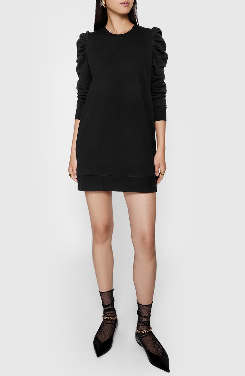 Rebecca Minkoff Janine Faded Puff Sleeve Cotton Sweatshirt Minidress, Main, color, 