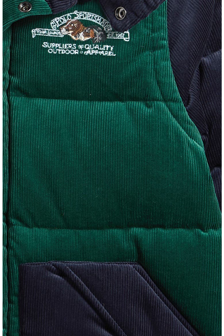 Kids' Convertible Corduroy Down & Feather Fill Jacket, Alternate, color, MULTI