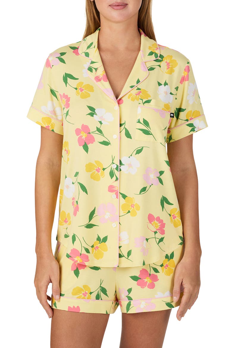 print short pajamas, Alternate, color, YELLOW FLORAL