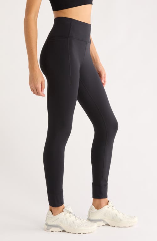 Zella Cozy Tech Pocket Leggings In Brown