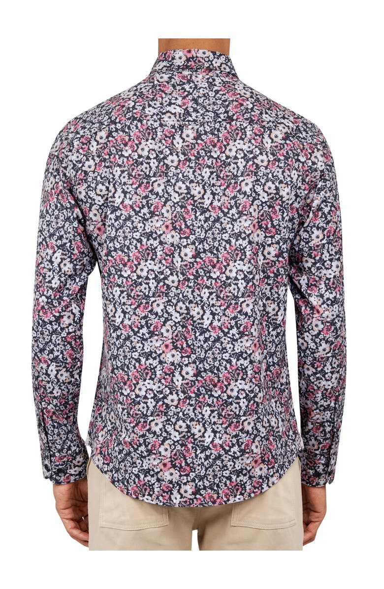 Brooklyn Brigade Slim Fit Floral 4-Way Stretch Performance Long Sleeve Shirt, Alternate, color, Multi