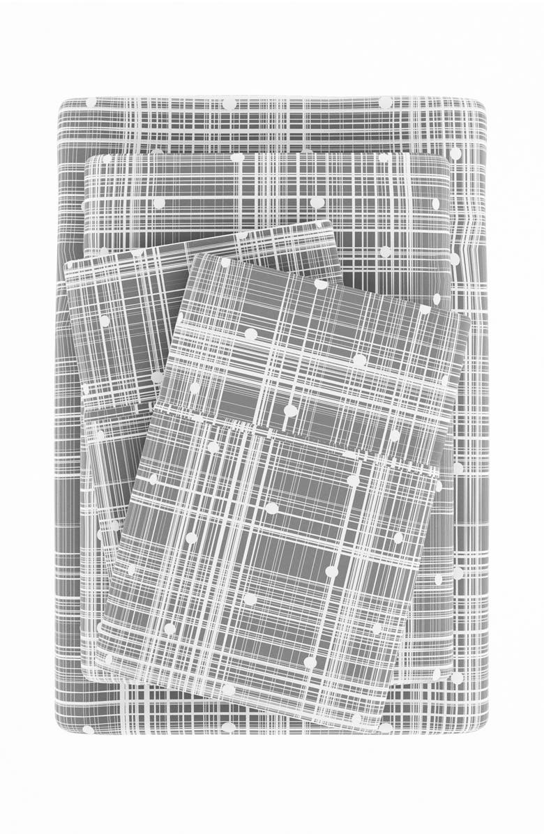 HOMESPUN HOME SPUN Premium Ultra Soft Polka Dot Pattern 4-Piece Bed Sheet Set, Alternate, color, Gray