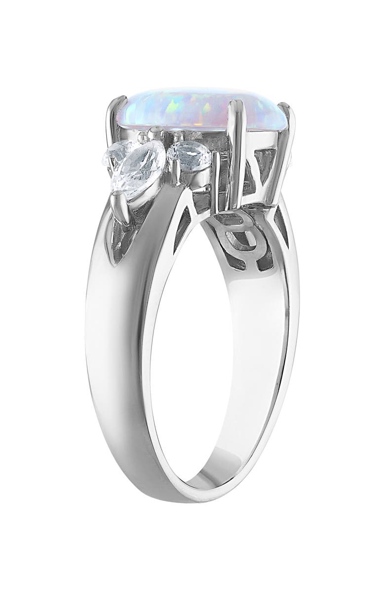 FZN Opal & Cubic Zirconia Ring, Alternate, color, White