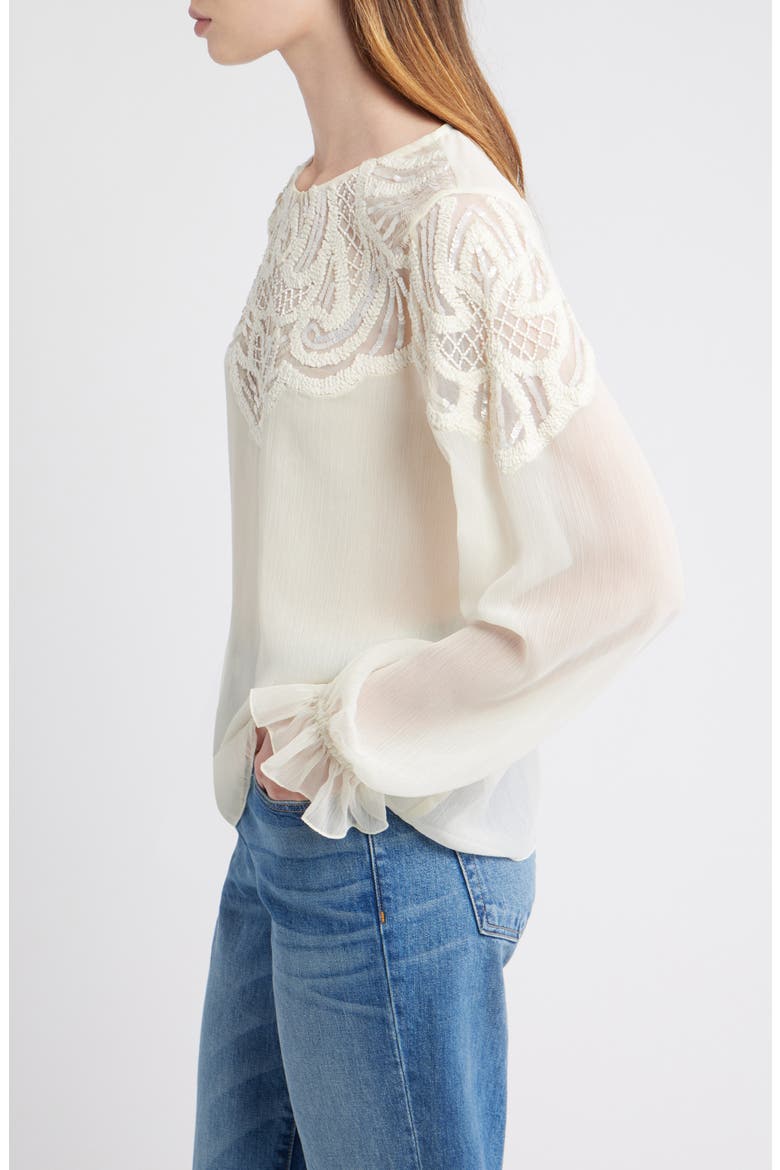 Artwork Embellished Top, Alternate, color, CREAM