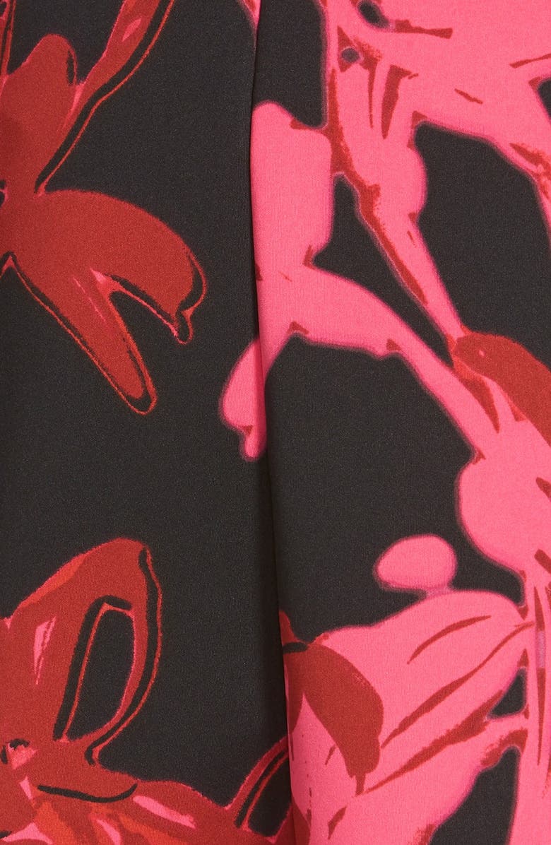 Taylor Dresses MIXED MEDIA PRINTED WRAP DRESS, Alternate, color, 