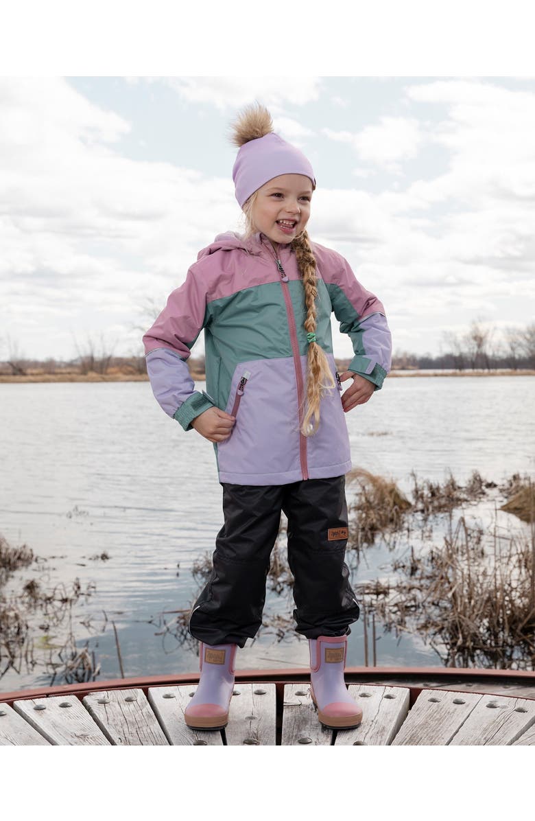 Deux par Deux Stretch Jersey Hat with Pompom, Alternate, color, Purple