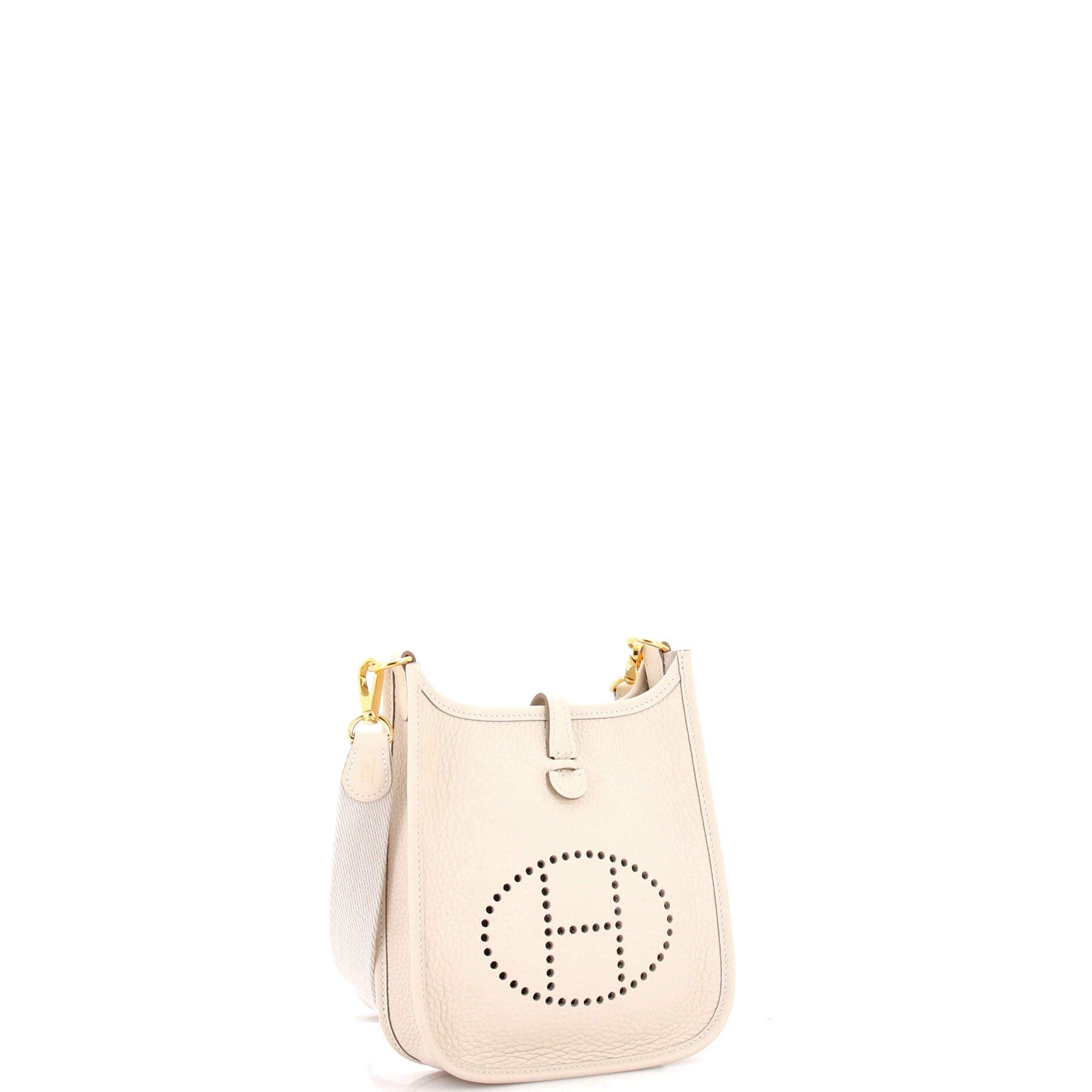Pre-Owned Hermes Evelyne Bag Gen III Clemence TPM, Alternate, color, Craie