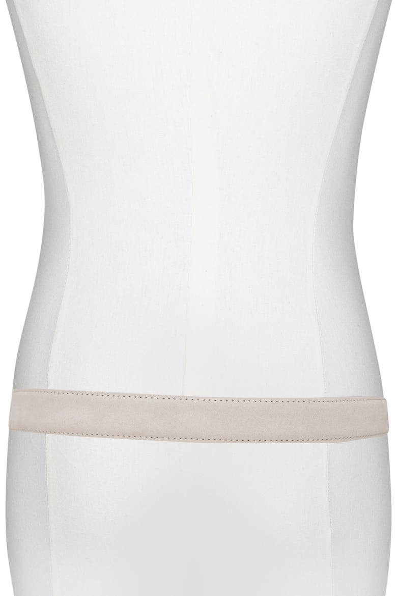 Stitched Suede Belt, Alternate, color, HORCHATA