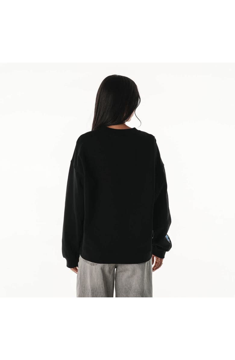 THE WILD COLLECTIVE Women's The Wild Collective  Black Detroit Lions Rock Crystal Oversized Crewneck Sweatshirt, Alternate, color, Black