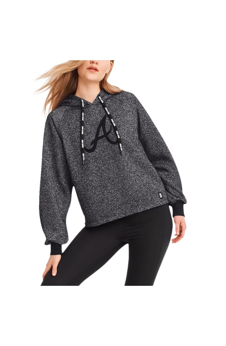 DKNY SPORT Women's DKNY Sport Black Atlanta Braves Debbie Dolman Raglan Pullover Hoodie, Alternate, color,