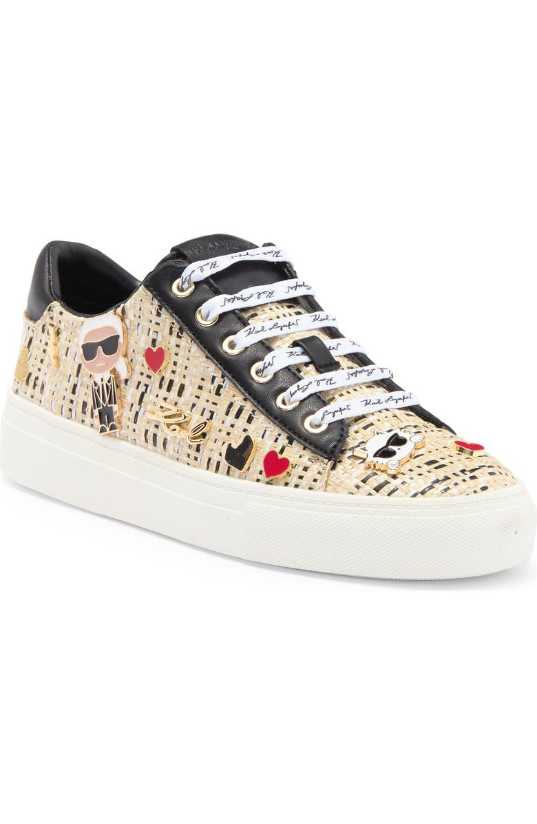 KARL LAGERFELD PARIS Cate Pins Lace-Up Sneaker, Main, color,