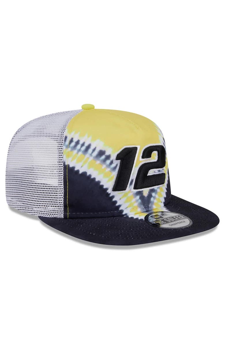 Men's New Era Black Ryan Blaney  Golfer Tie-Dye Snapback Hat, Alternate, color, Black