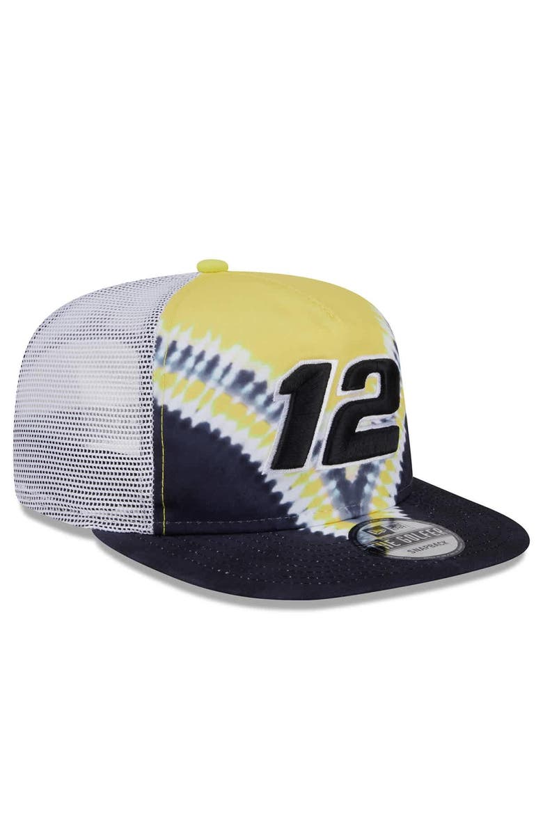 New Era Men's New Era Black Ryan Blaney  Golfer Tie-Dye Snapback Hat, Alternate, color, Black