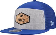 New Era Men's New Era  Gray/Royal Buffalo Bills Cork Split Panel 9FIFTY Trucker Snapback Hat
