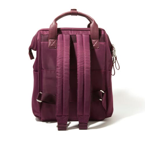 Baggallini Soho Laptop Backpack In Mulberry Twill Nylon