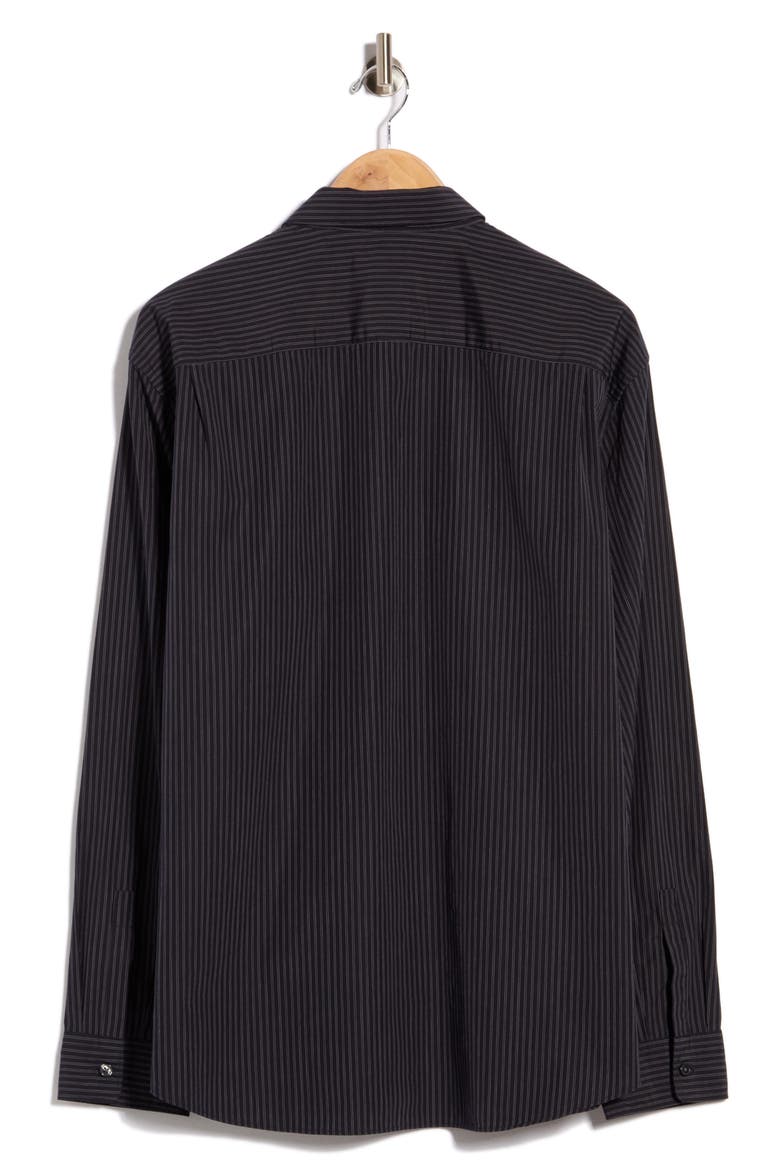 Stripe Cotton Weekend Shirt, Alternate, color, BALTIC/WHITE
