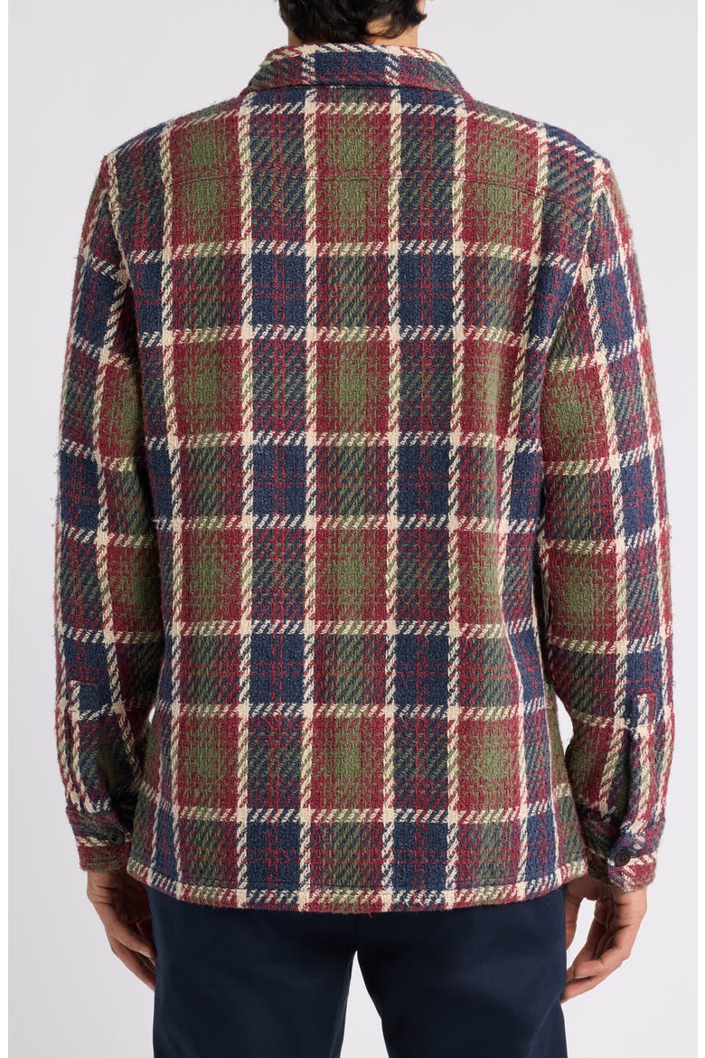 Boiled Water Resistant Wool Chore Jacket, Alternate, color, OXBLOOD PLAID