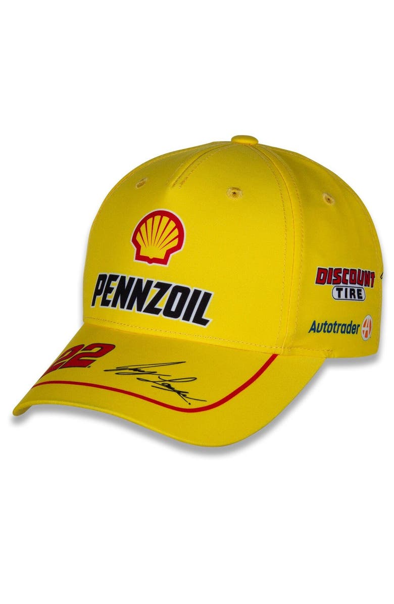 TEAM PENSKE Men's Team Penske Yellow Joey Logano Uniform Adjustable Hat, Main, color, 